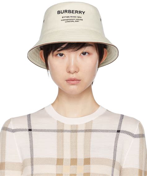 burberry white bucket hat|burberry bucket hat on sale.